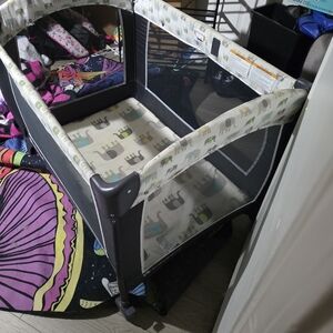 Elephant Print Baby Playpen